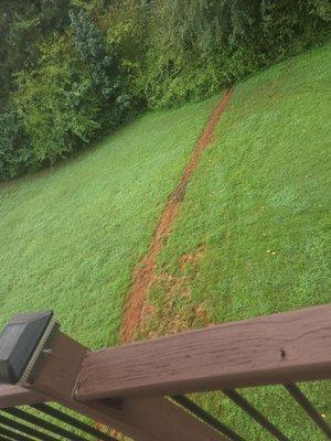 Added underground water pipes for the basement sink.