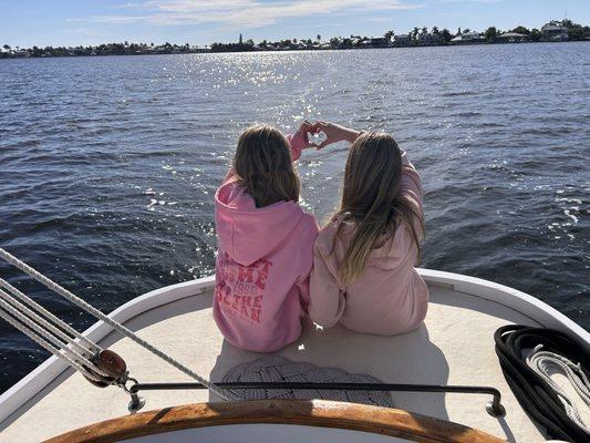 Family day sailing on Resolute