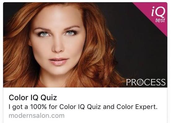 100% color IQ test!