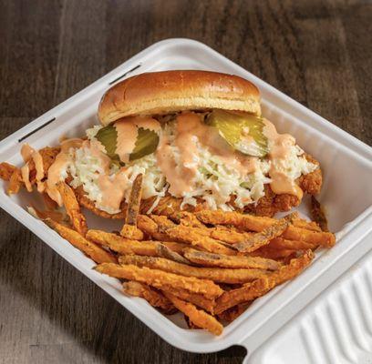 New York signature Nashville spicy chicken sandwich