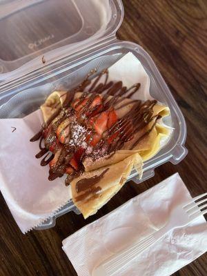 Nutella strawberry crepe - yum!