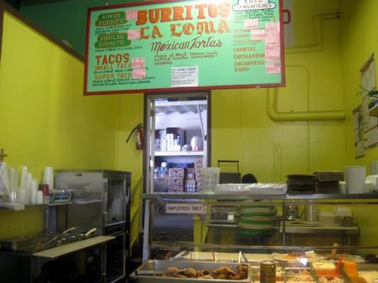 Burritos La Loma tucked in the back of La Loma #4 Inc