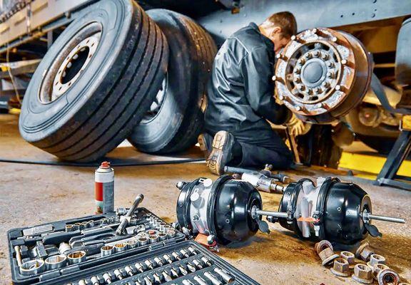 WE ARE NOW PERFORMING BRAKE WORK AND D.O.T. INSPECTIONS ON SEMI TRUCKS AND DUMP TRUCKS.