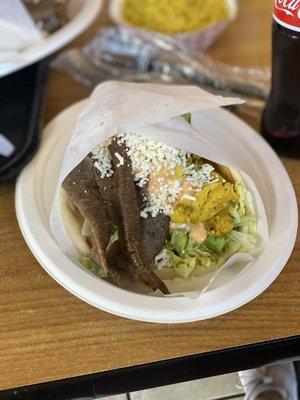 Half Chicken Gyro + half Lamb Gyro