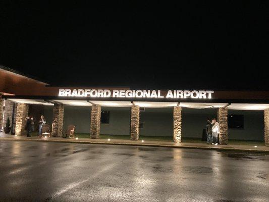 Outside of Bradford Regional Airport