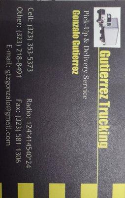 Business card with all their info.