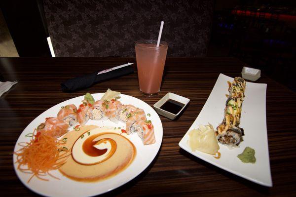 Hurricane Roll (Left) Godzilla Roll (Right)