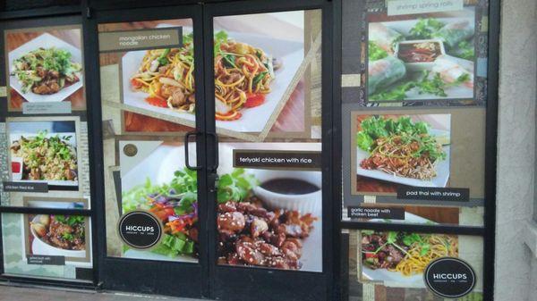 Large window and door graphics of some of their offerings... yummm