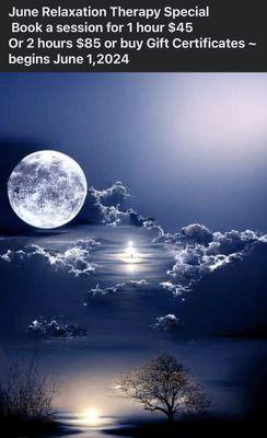 Relaxation Therapy June Special