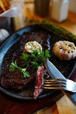 Yummy, Garlic Butter Skirt Steak.