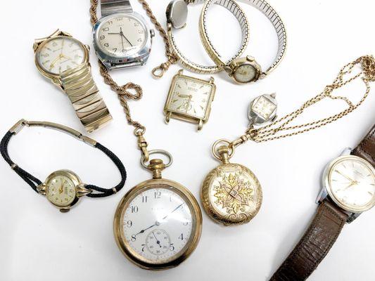 More than 2,000 vintage pocket watches and wrist watches sold!