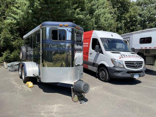 No need to take the trailer over to a shop, we'll bring the shop to you.