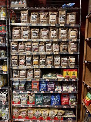 So many beans, lentils, grains, etc