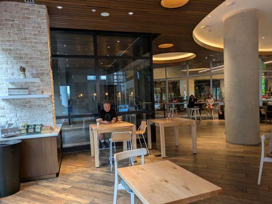 Inside Good Citizen Coffee Co, which is by the Embassy Suites entrance and lobby.