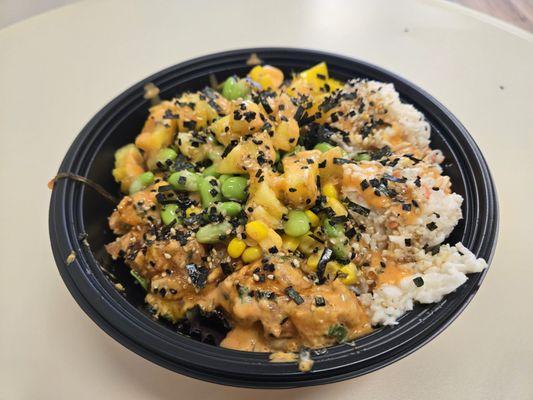 Salad buried underneath all the toppings!
