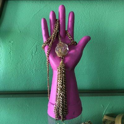 Vintage midcentury tassel necklace