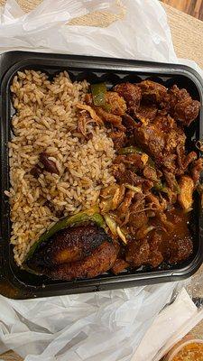 Jambalaya with red beans and rice.