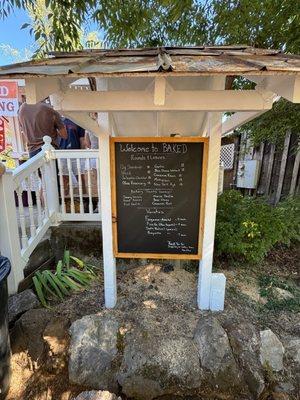 Outside menu board updated regularly