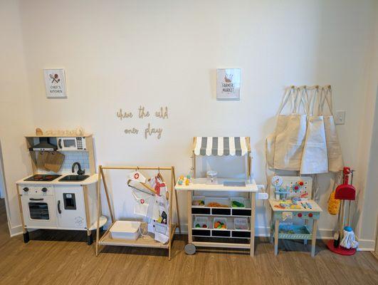 Imaginative play area at Happy Campers Daycare