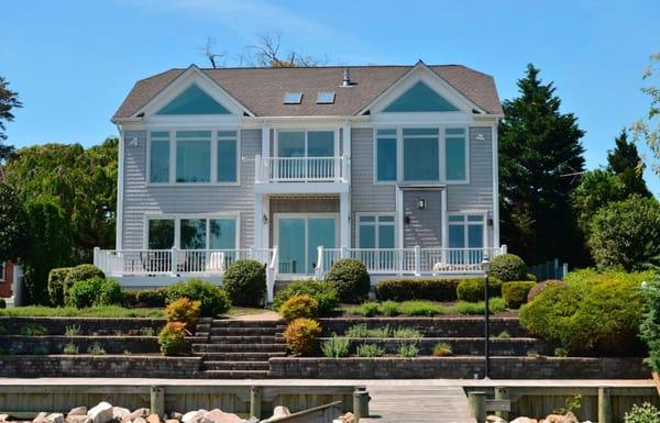 Gorgeous, well constructed, Nantucket style waterfront home with incredible views to the Magothy River, Gibson Island, Chesap...