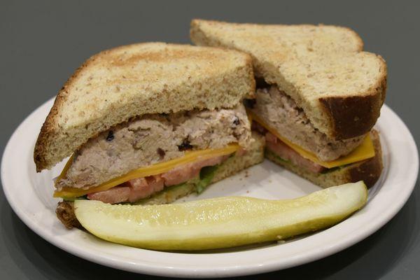 Cranberry pecan tuna sandwich.