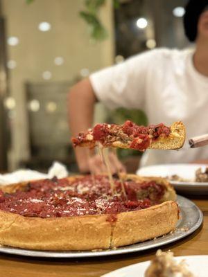 Where's the meat deep dish pizza