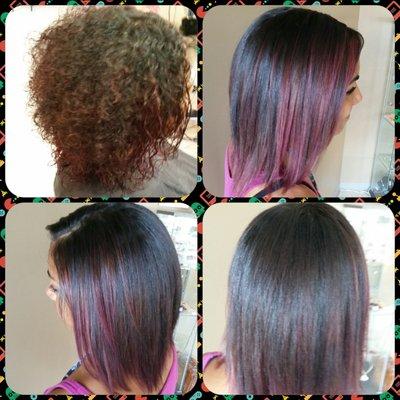 Before and After... Smoothing Treatment and Color  by Kim