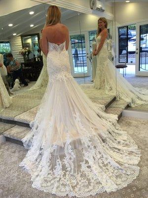 Successful alteration for this beautiful bride that come from out of state after no one would do help her for her special day.