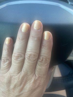 Beautiful color, no sharp edges ti slash people with, thankfully. Just wonderful experience.