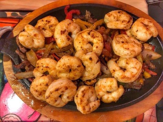Texas Fajita with 12 extra shrimp (additional charge)