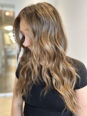 Golden blonde balayage