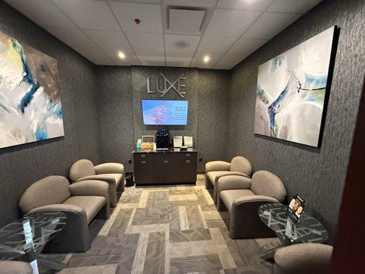 The waiting room once you're checked in.