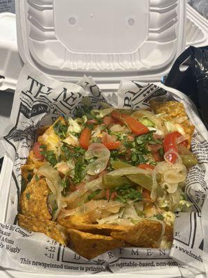 Grilled lemon pepper shrimp nachos