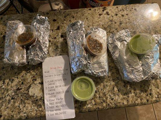 Order 6 tacos and get three salsas according to their ridiculous salsa policy. Get charged for two extra salsa and only get one of them. BS!