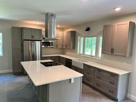 Kitchen tops with our beautiful stock of Bianco Carrara