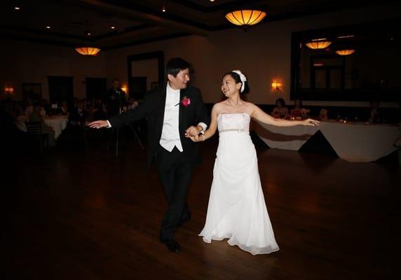 Newlyweds performing their first dance. Congratulations!