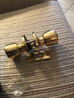 A lock from my front door to be installed