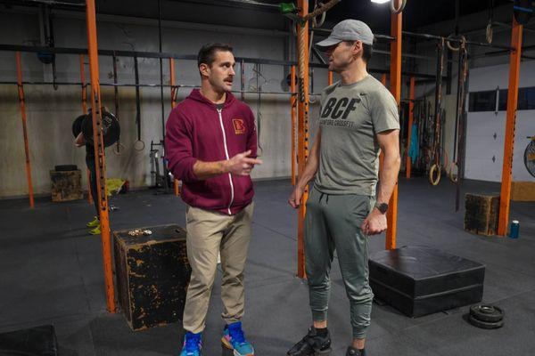 Quality coaching matters. Craig helping athletes move safely and effectively.