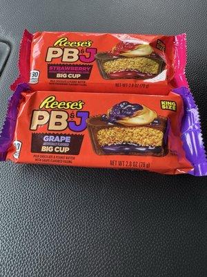 Found them.. REESES PB & J STRAWBERRY & REESES PB & J GRAPE