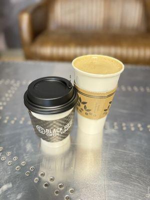 Large Betsy Ross Latte (BlackBerry White Chocolate w/Almond Milk) $6.99