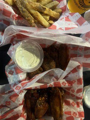 Sweet teriyaki/hot lemon pepper 10 Wings