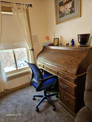 My desk--where I plan and take care of details