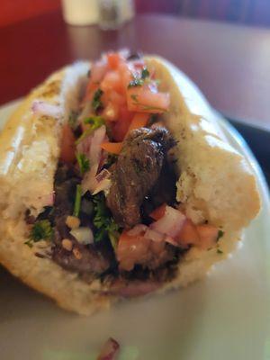 Grilled lamb sandwich