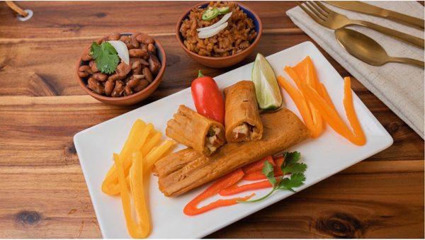 Vegetable and cream cheese tamales