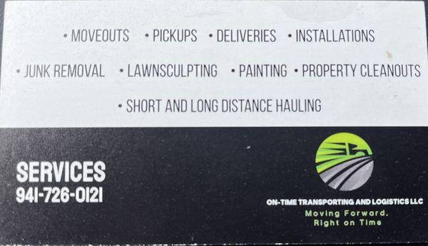 On Time Transporting and Logistics