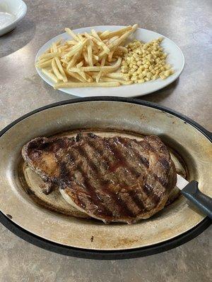 12oz Ribeye Steak dinner