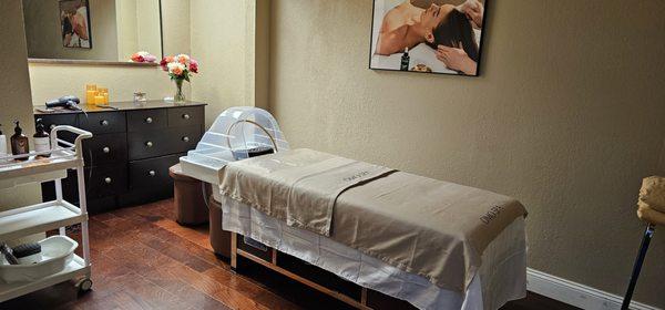 Hair spa treatment room.