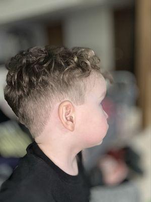 Toddler Boy Haircut with curly hair