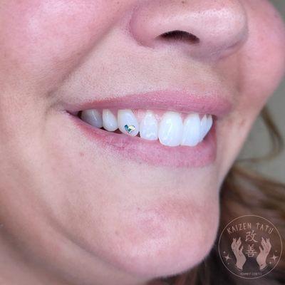 Iridescent heart gem