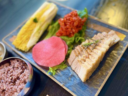 Broiled Boiled Pork Belly Set